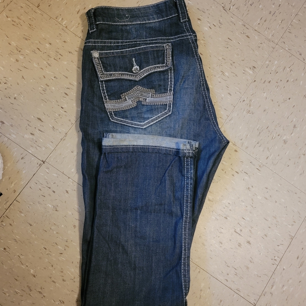Antique Rivet Mens Jeans - Picture 3 of 4
